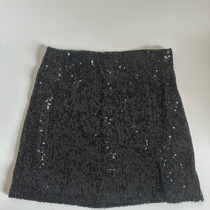 Black Sequin Mini Skirt -Girl’s Skirt